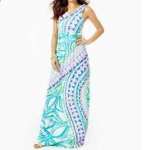 NWT Lilly Pulitzer Marco Maxi Dress Multi Coco Island Sz S